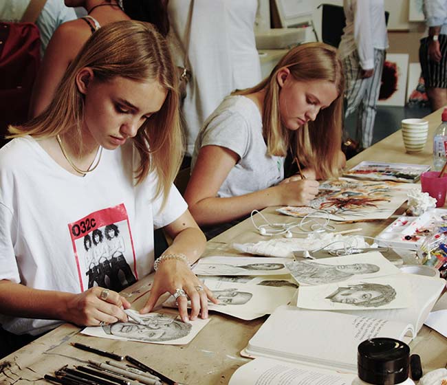 Students enjoying our Artists in Residence Programme