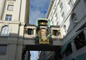 The famous clock Ankeruhr in Vienna