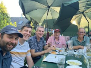 A group of IB DP teachers at a Heurigen in Vienna
